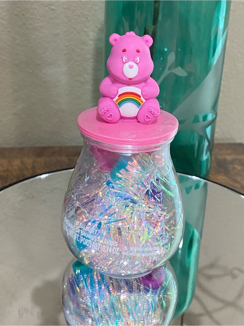 Care Bear Jar Lip Balm Set, new!